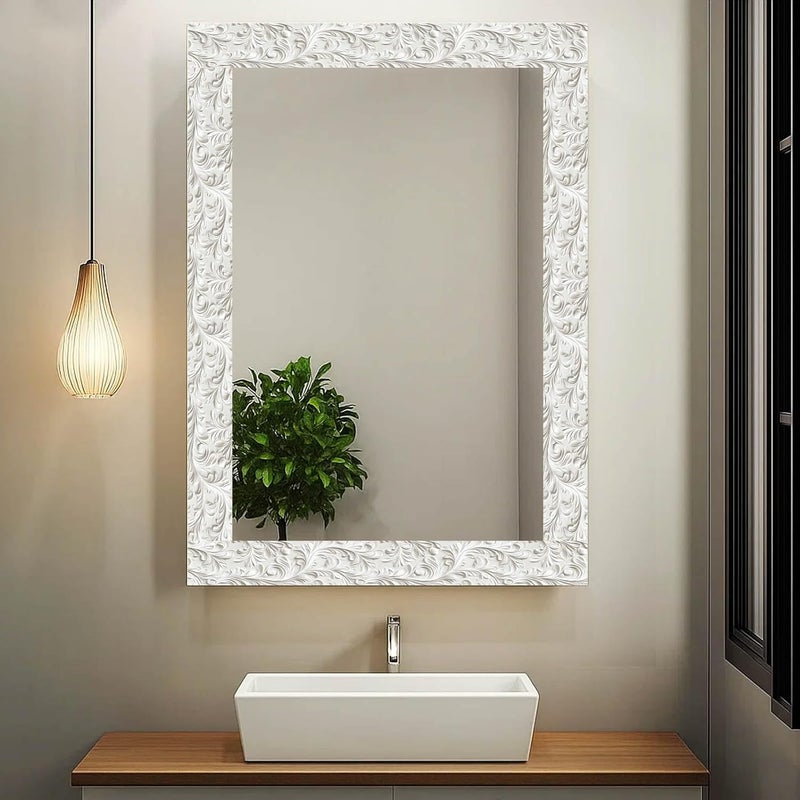 IVN Wallpaper Border Peel and Stick Wall Accent 4x196 Inch PVC White Embossed Vine Pattern Self Adhesive Decorative Wall Trim for Living Room Hallway Bedroom Elegant Classic Style - Image 4